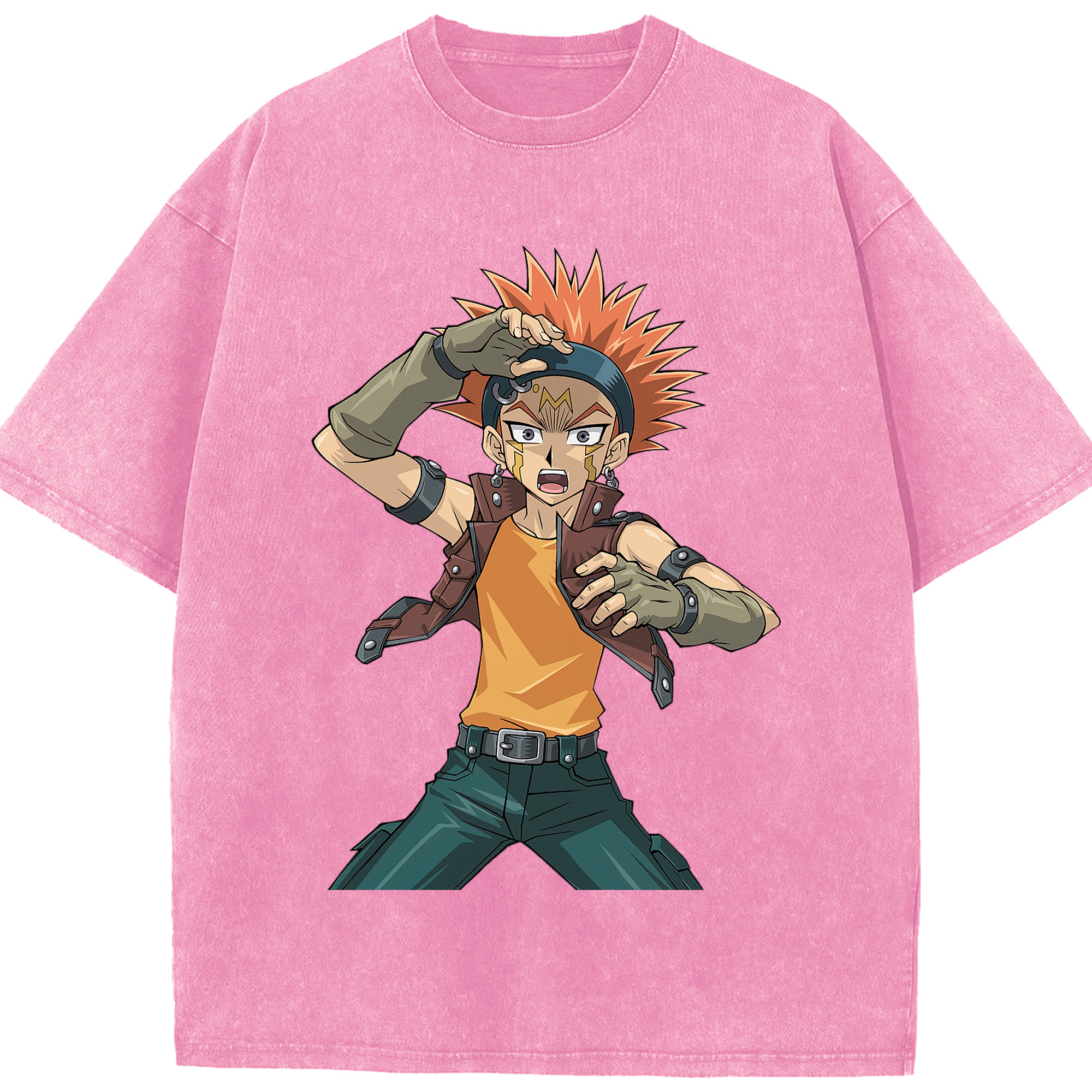 （画像用） 遊☆戯☆王 Yu-Gi-Oh! 綿100% ヴィンテージ風 半袖Tシャツ（フロントプリント）